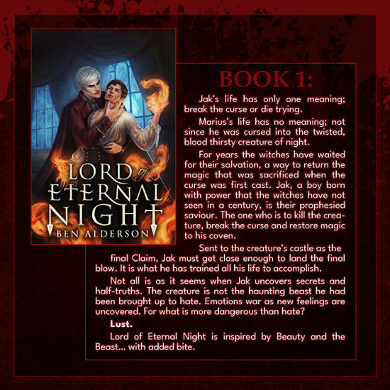 Over the same background is the original cover of Lord of Eternal Night alongside the official summary.