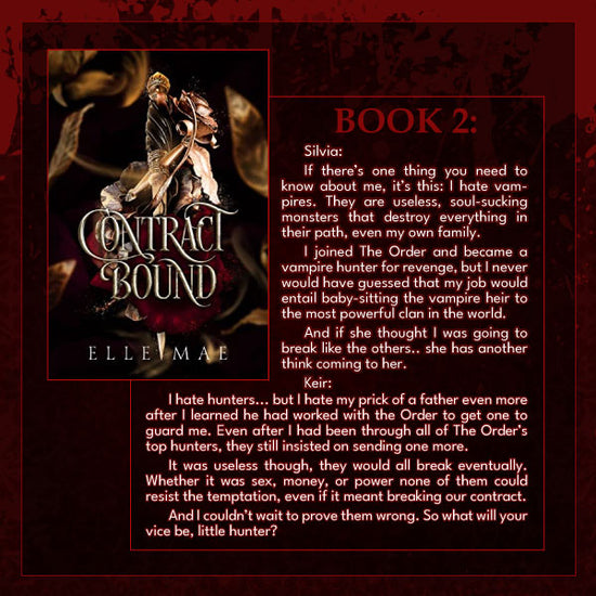 Over the same background is the original cover of Contract Bound alongside the official summary.